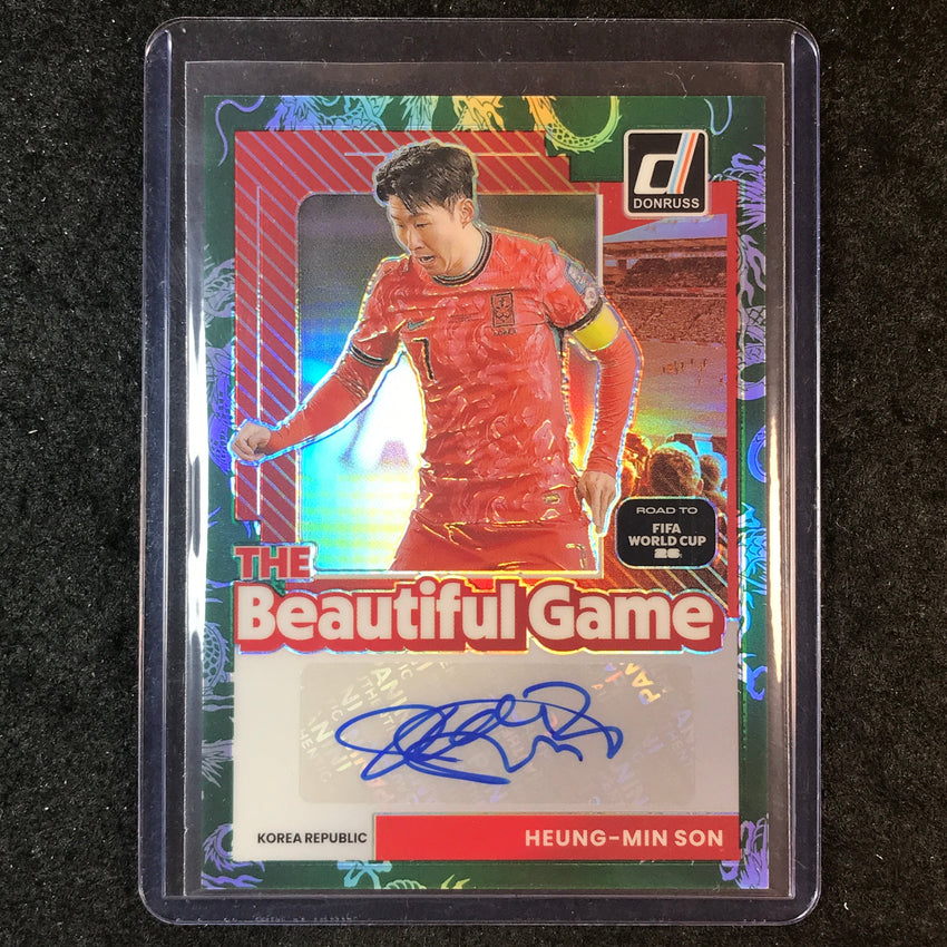 2025-26 Donruss Road to World Cup HEUNG-MIN SON Beautiful Game Auto Dragon 4/25
