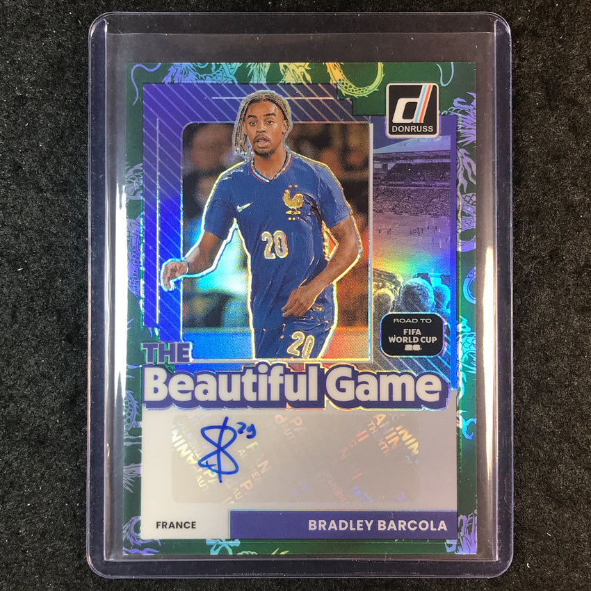 2025-26 Donruss Road to World Cup BRADLEY BARCOLA Beautiful Auto Dragon 22/25