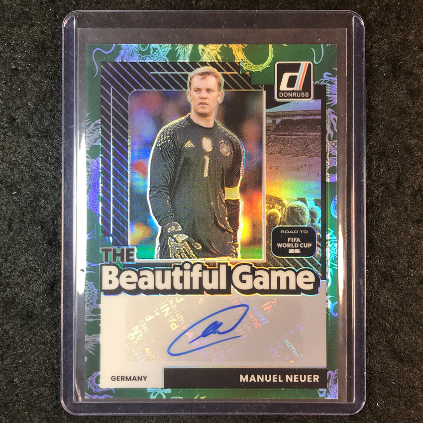 2025-26 Donruss Road to World Cup MANUEL NEUER Beautiful Game Auto Dragon 20/25