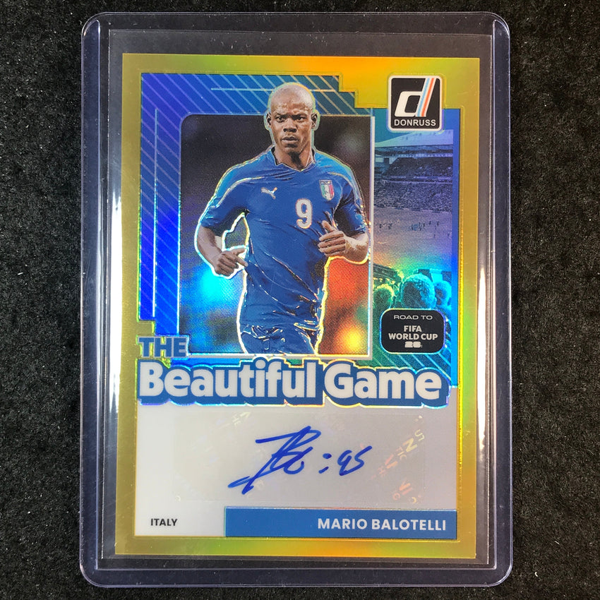 2025-26 Donruss Road to World Cup MARIO BALOTELLI Beautiful Game Auto Gold 2/10