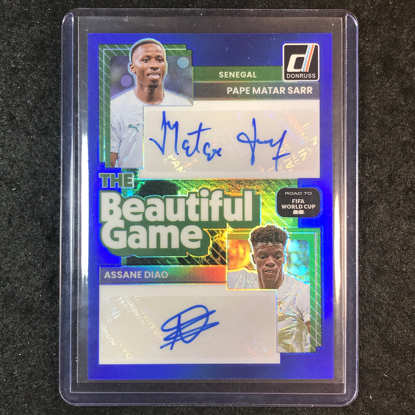2025-26 Donruss Road to World Cup MATAR SARR ASSANE DIAO Dual Auto Blue 25/25