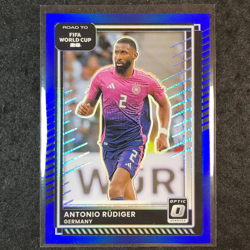 2025-26 Donruss Road to FIFA World Cup ANTONIO RUDIGER Optic Blue 71/75 #29