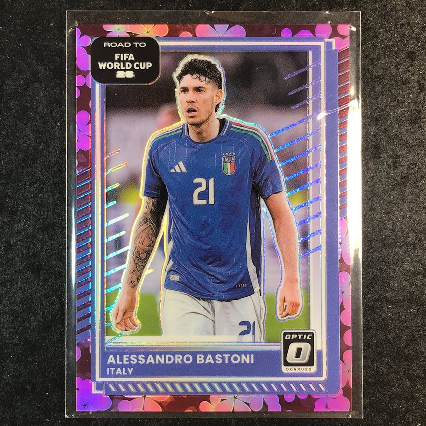 2025-26 Donruss Road to World Cup ALESSANDRO BASTONI Optic Plum Blossom #119