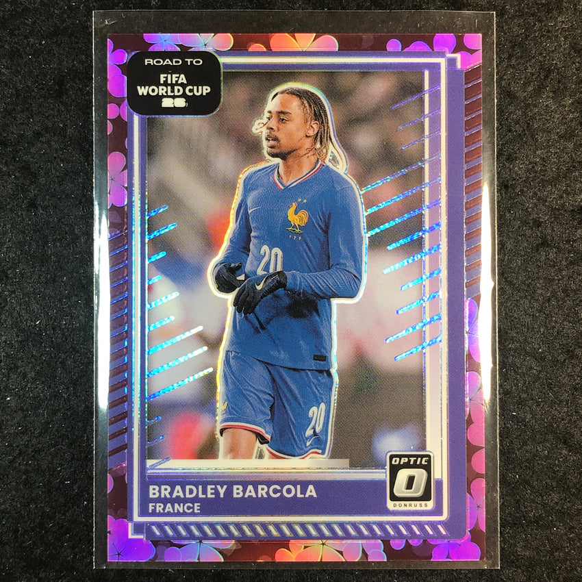 2025-26 Donruss Road to FIFA World Cup BRADLEY BARCOLA Optic Plum Blossom #135