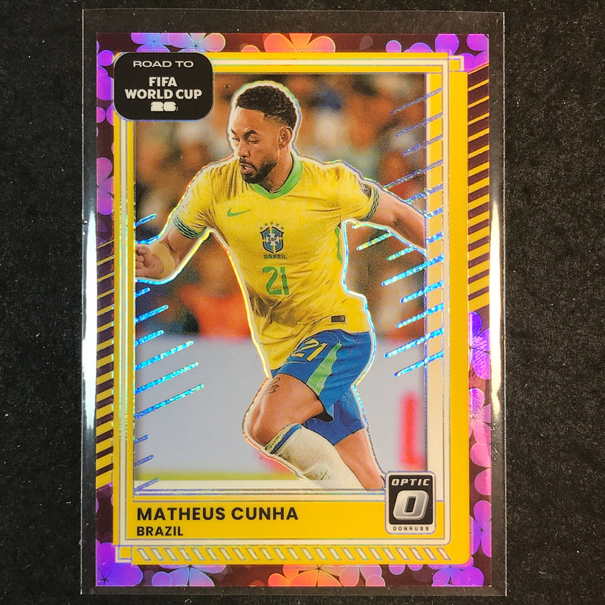 2025-26 Donruss Road to FIFA World Cup MATHEUS CUNHA Optic Plum Blossom #182