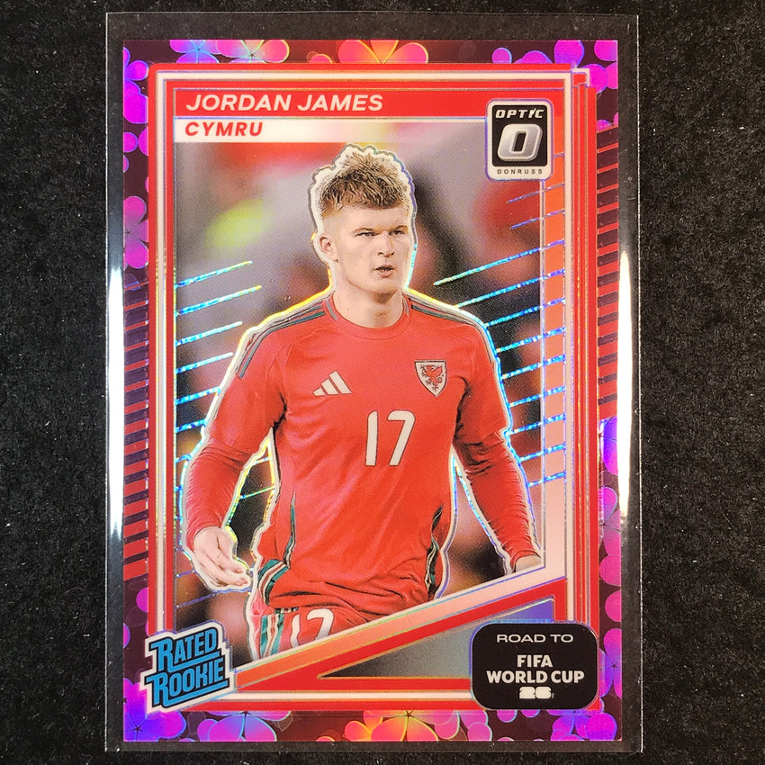 2025-26 Donruss Road to World Cup JORDAN JAMES Rookie Optic Plum Blossom #206