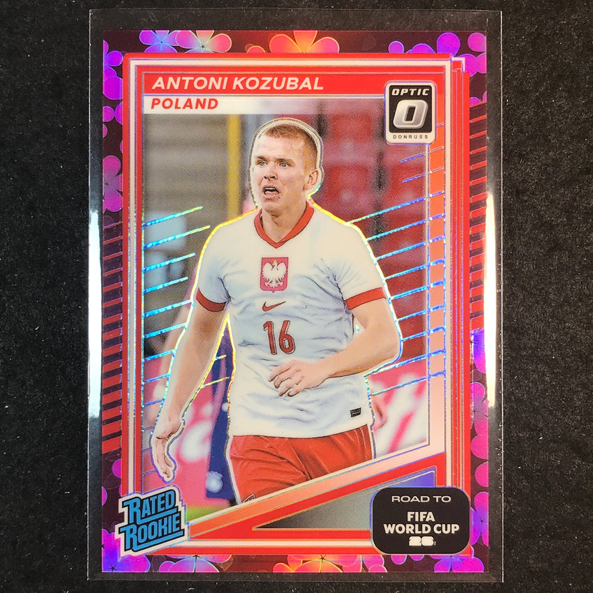 2025-26 Donruss Road to World Cup ANTONI KOZUBAL Rookie Optic Plum Blossom #227