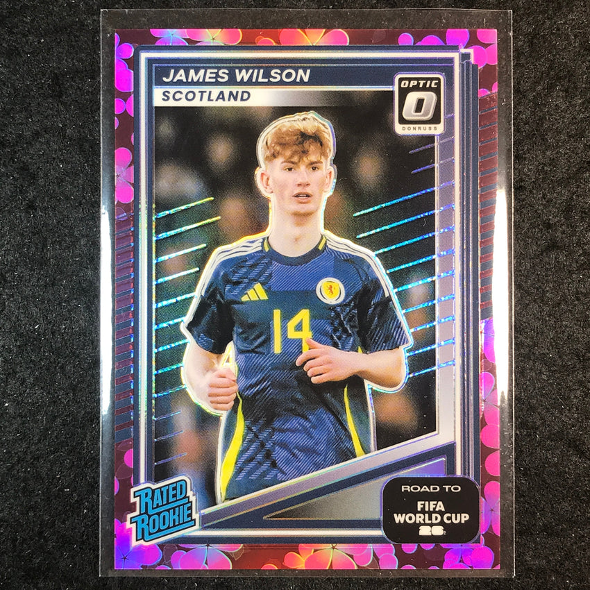 2025-26 Donruss Road to World Cup JAMES WILSON Rookie Optic Plum Blossom #232