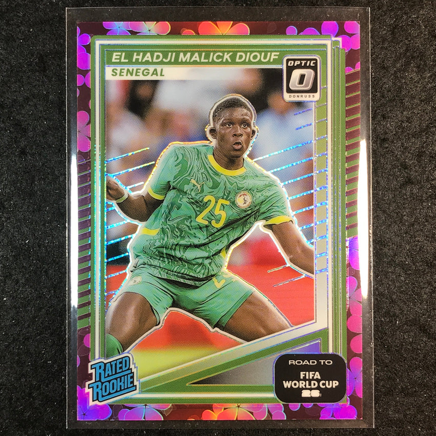 2025-26 Donruss Road to World Cup MALICK DIOUF Rookie Optic Plum Blossom #236