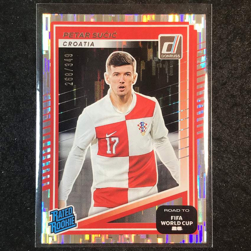 2025-26 Donruss Road to FIFA World Cup PETAR SUCIC Rated Rookie Silver /349 #205