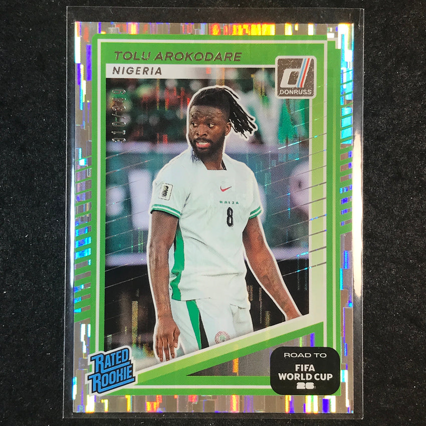 2025-26 Donruss Road to World Cup TOLU AROKODARE Rated Rookie Silver /349 #218
