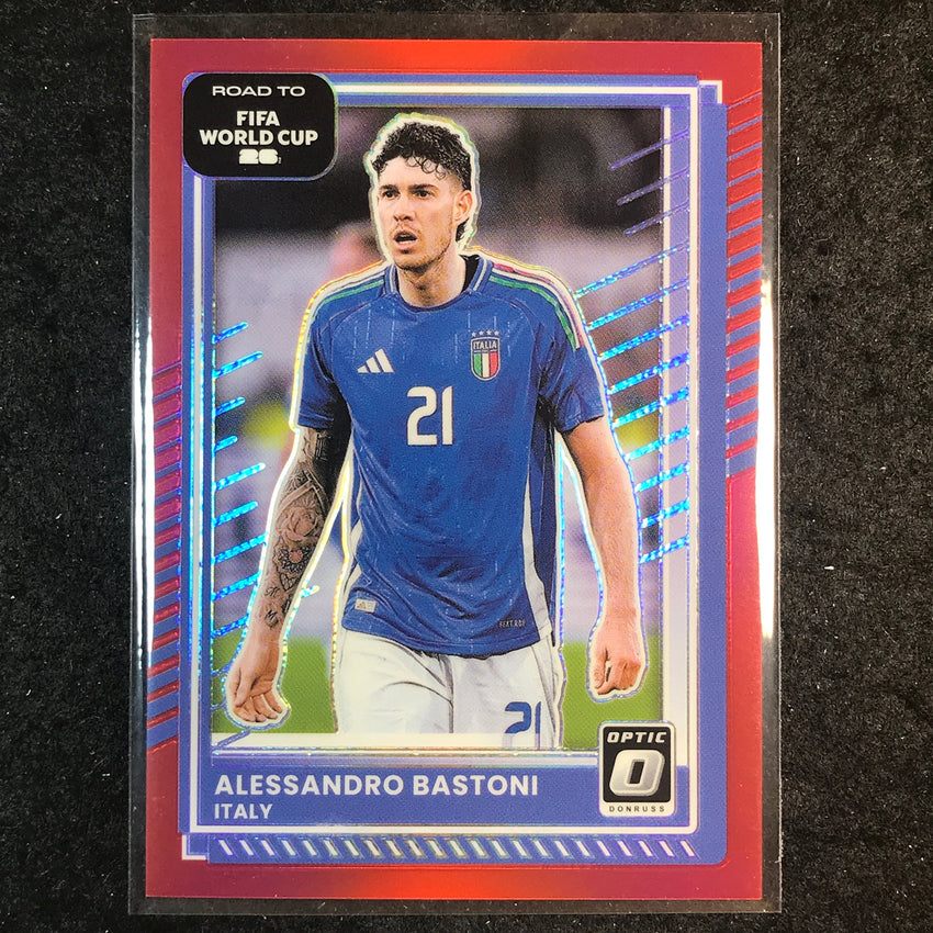 2025-26 Donruss Road to FIFA World Cup ALESSANDRO BASTONI Optic Red /199 #119