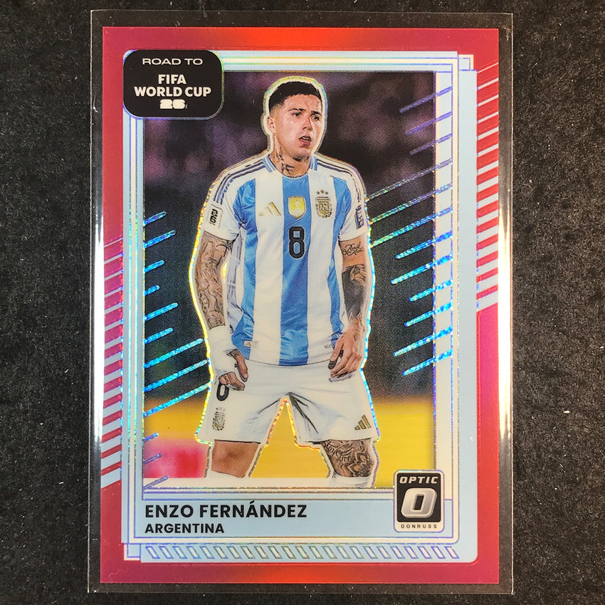 2025-26 Donruss Road to FIFA World Cup ENZO FERNANDEZ Optic Red /199 #158