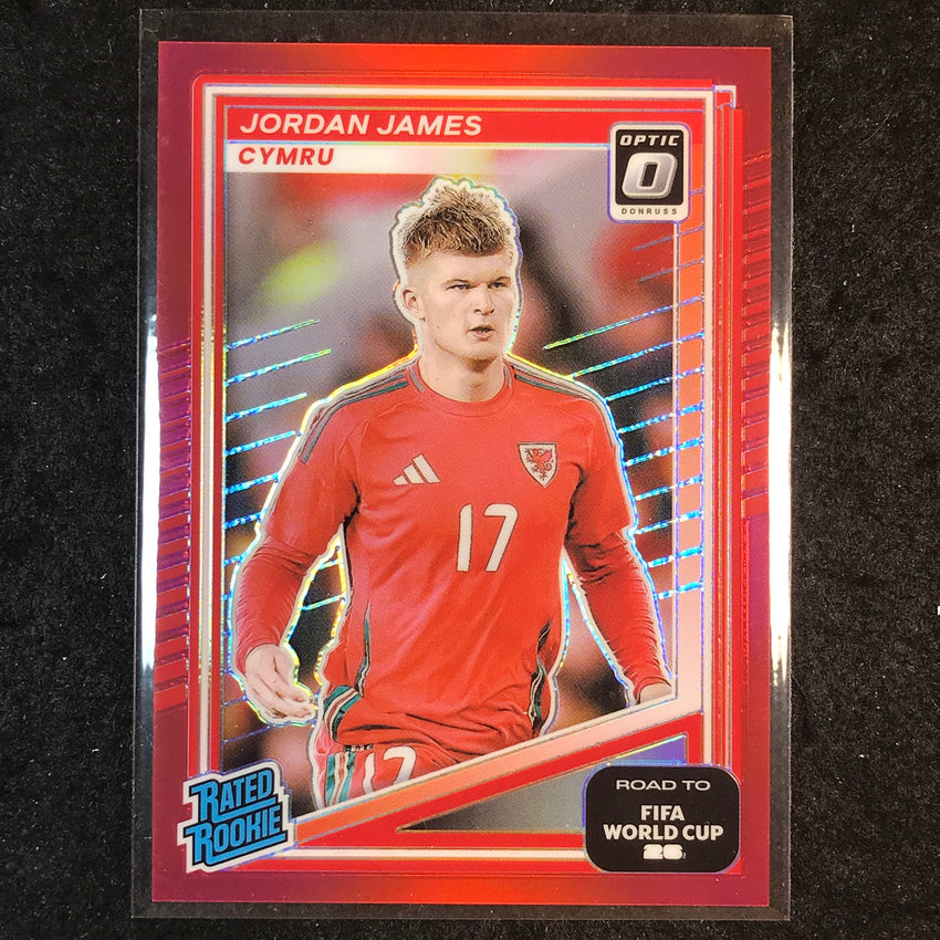 2025-26 Donruss Road to World Cup JORDAN JAMES Rated Rookie Optic Red /199 #206