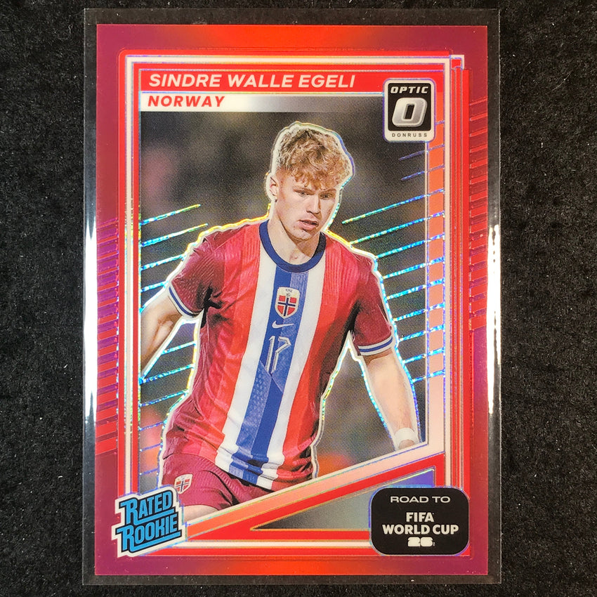 2025-26 Donruss Road to World Cup SINDRE WALLE EGELI Rookie Optic Red /199 #223