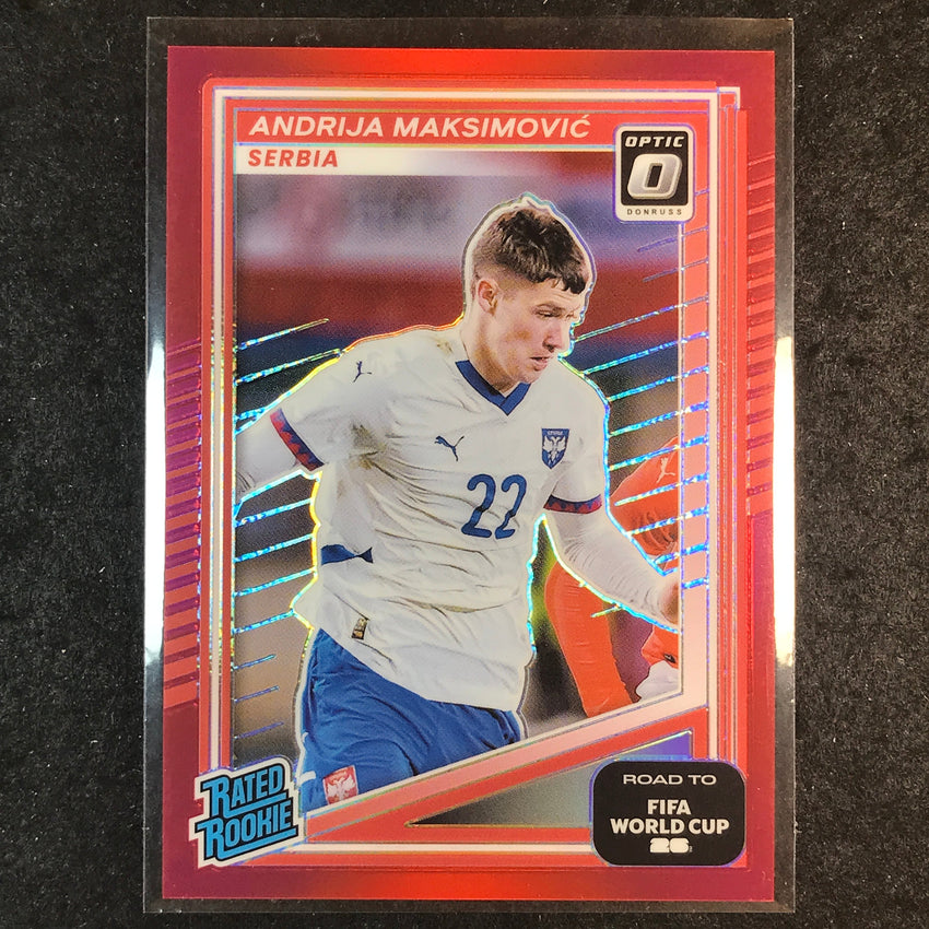 2025-26 Donruss Road to World Cup ANDRIJA MAKSIMOVIC Rookie Optic Red /199 #238