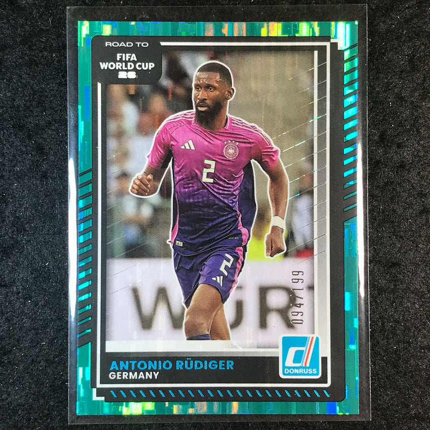 2025-26 Donruss Road to FIFA World Cup ANTONIO RUDIGER Base Teal /199 #29
