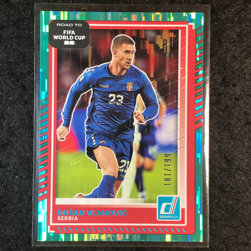 2025-26 Donruss Road to FIFA World Cup DUSAN VLAHOVIC Base Teal /199 #54