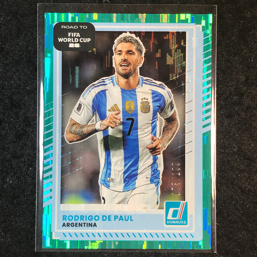 2025-26 Donruss Road to FIFA World Cup RODRIGO DE PAUL Base Teal /199 #161
