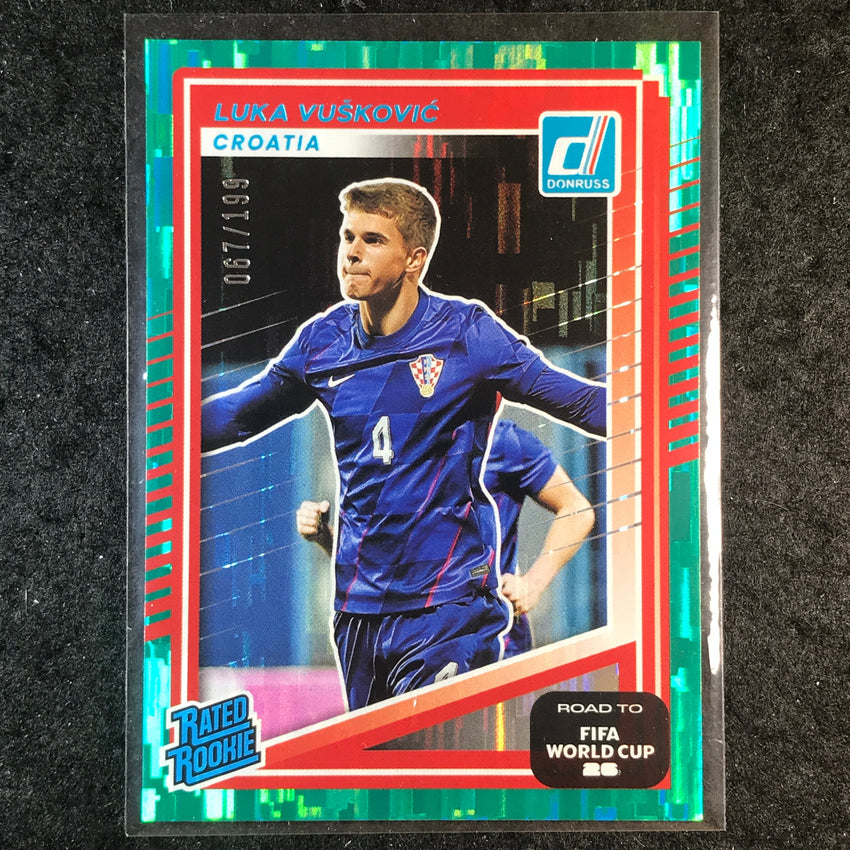 2025-26 Donruss Road to FIFA World Cup LUKA VUSKOVIC Rated Rookie Teal /199 #215