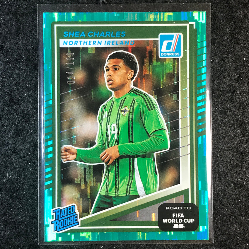 2025-26 Donruss Road to FIFA World Cup SHEA CHARLES Rated Rookie Teal /199 #222