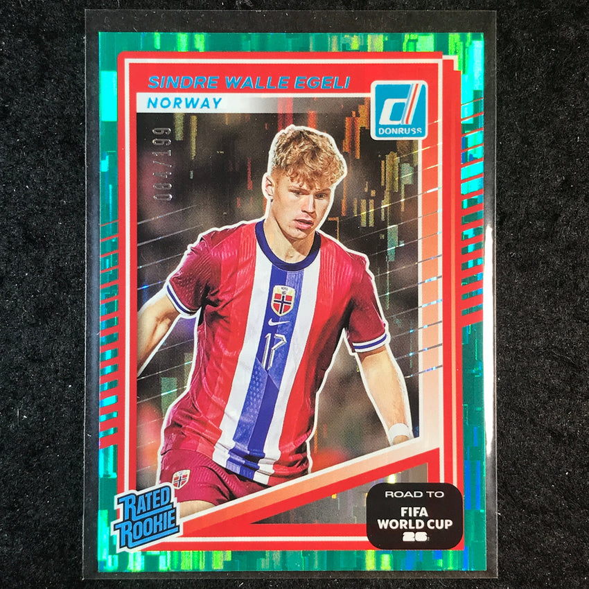 2025-26 Donruss Road to World Cup SINDRE WALLE EGELI Rated Rookie Teal /199 #223