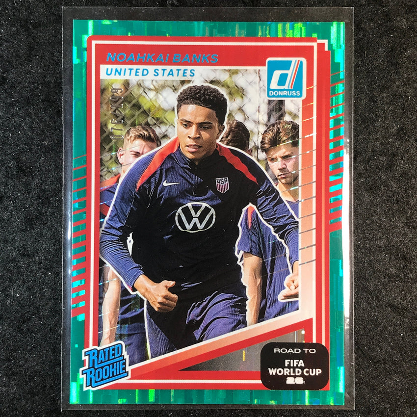 2025-26 Donruss Road to FIFA World Cup NOAHKAI BANKS Rated Rookie Teal /199 #246