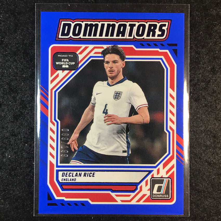 2025-26 Donruss Road to FIFA World Cup DECLAN RICE Dominators Blue 89/199 #6