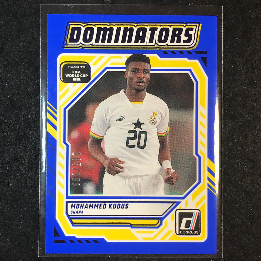 2025-26 Donruss Road to FIFA World Cup MOHAMMED KUDUS Dominators Blue 105/199 #8