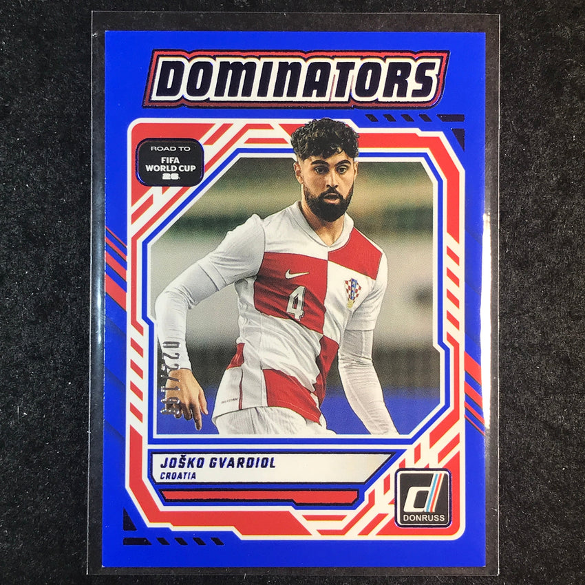 2025-26 Donruss Road to FIFA World Cup JOSKO GVARDIOL Dominators Blue 22/199 #10