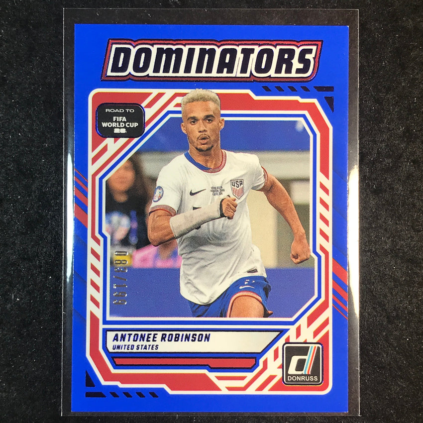 2025-26 Donruss Road to World Cup ANTONEE ROBINSON Dominators Blue 83/199 #18