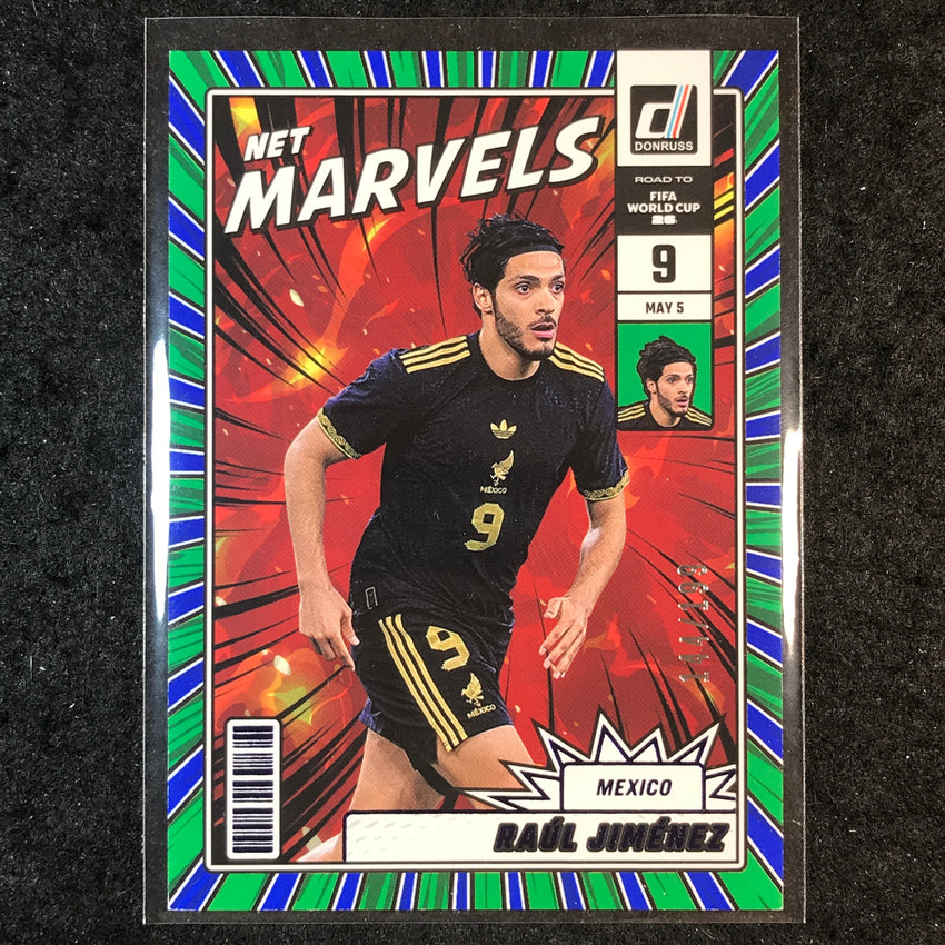 2025-26 Donruss Road to FIFA World Cup RAUL JIMENEZ Net Marvels Blue 144/199 #8