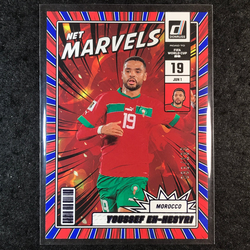 2025-26 Donruss Road to World Cup YOUSSEF EN-NESYRI Net Marvels Blue 33/199 #13