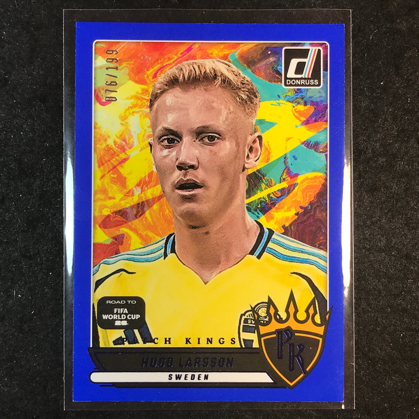 2025-26 Donruss Road to FIFA World Cup HUGO LARSSON Pitch Kings Blue 76/199 #22