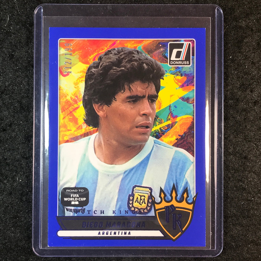 2025-26 Donruss Road to World Cup DIEGO MARADONA Pitch Kings Blue 112/199 #24