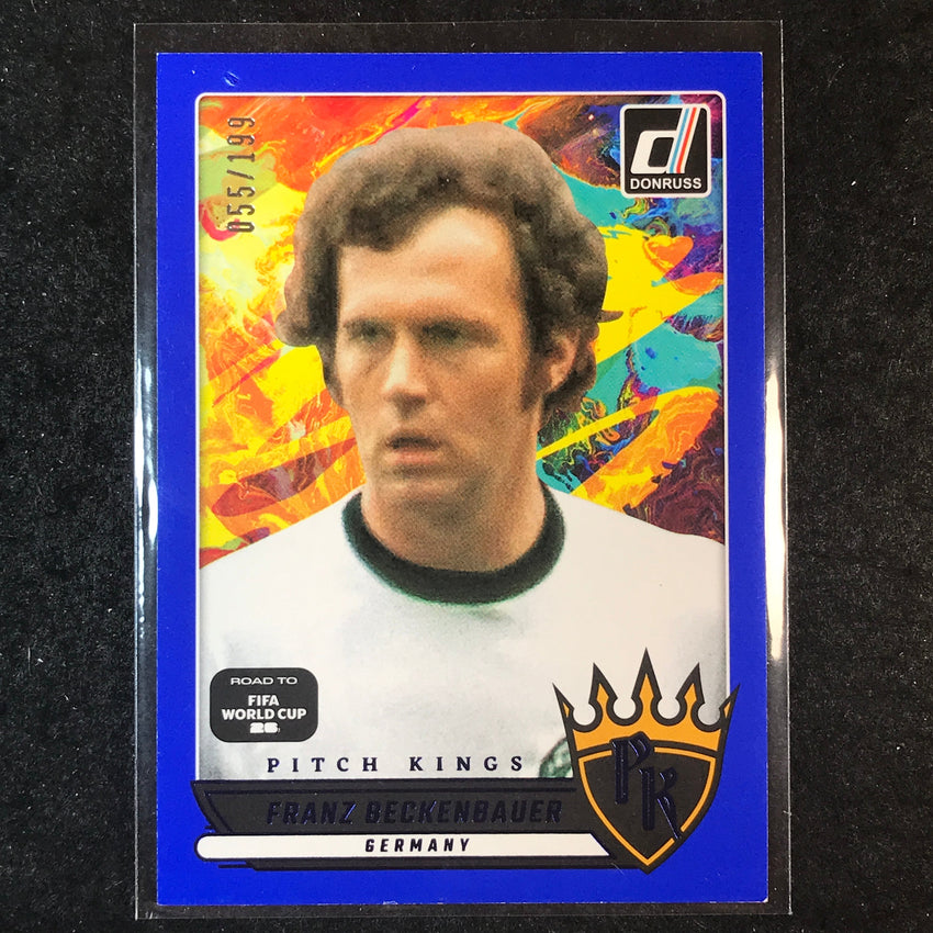 2025-26 Donruss Road to World Cup FRANZ BECKENBAUER Pitch Kings Blue 55/199 #25