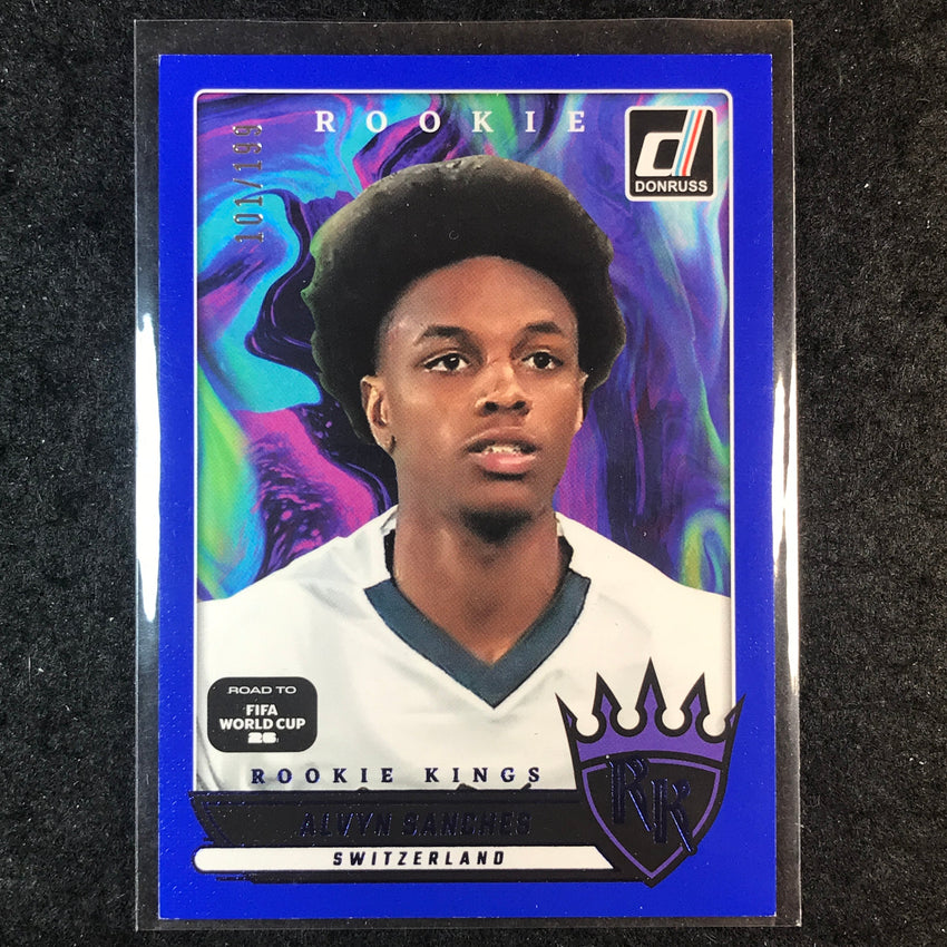 2025-26 Donruss Road to World Cup ALVYN SANCHES Rookie Kings Blue 101/199 #14