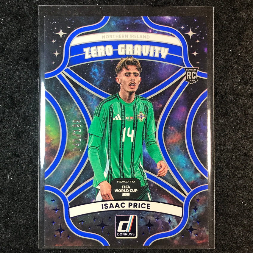 2025-26 Donruss Road to World Cup ISAAC PRICE Zero Gravity Rookie Blue 42/199 #1