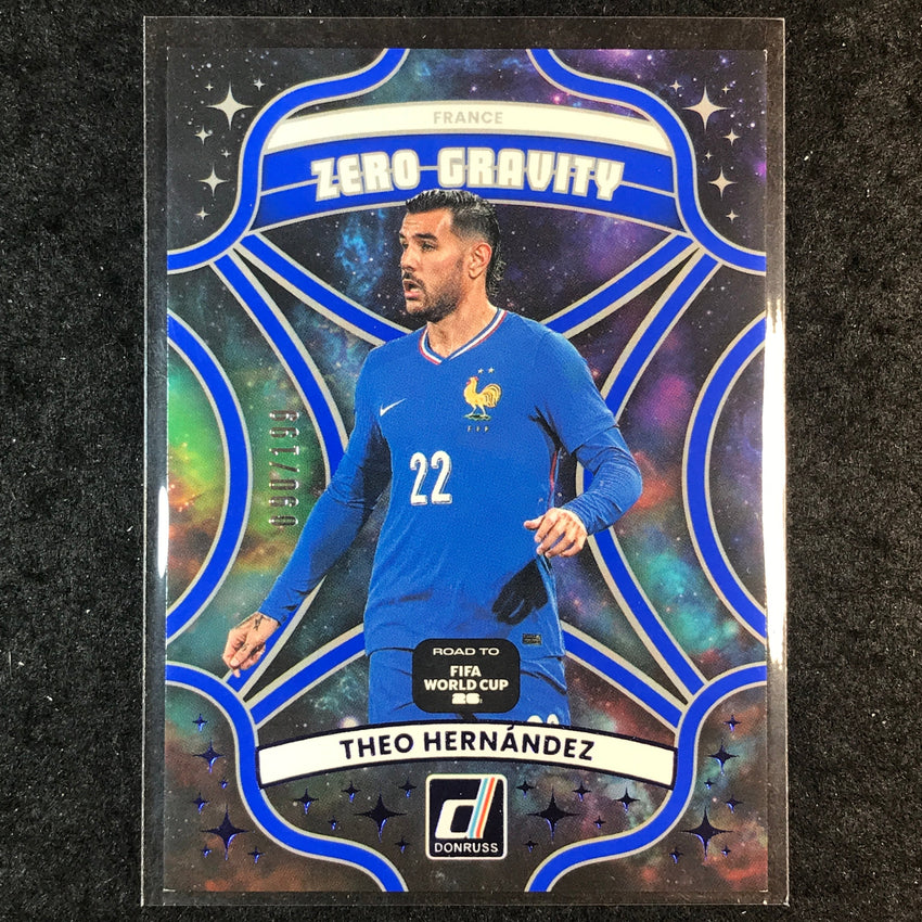 2025-26 Donruss Road to World Cup THEO HERNANDEZ Zero Gravity Blue 90/199 #16