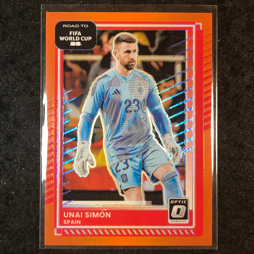 2025-26 Donruss Road to FIFA World Cup UNAI SIMON Optic Orange 37/99 #19