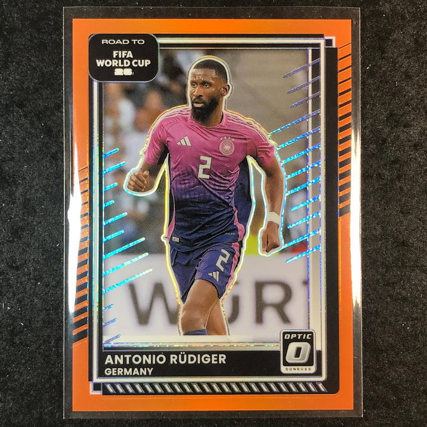 2025-26 Donruss Road to FIFA World Cup ANTONIO RUDIGER Optic Orange 2/99 #29
