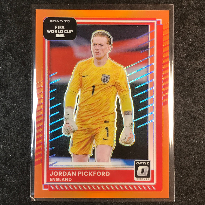 2025-26 Donruss Road to FIFA World Cup JORDAN PICKFORD Optic Orange 49/99 #64