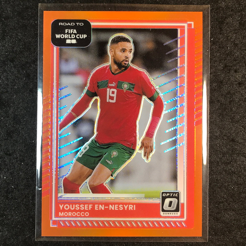 2025-26 Donruss Road to FIFA World Cup YOUSSEF EN-NESYRI Optic Orange 13/99 #100