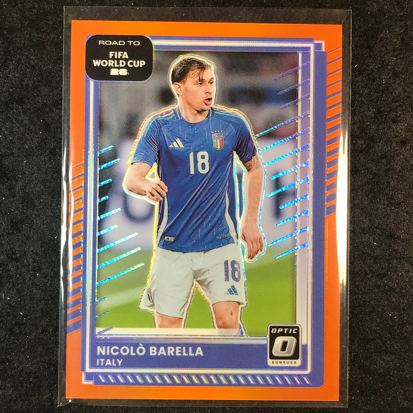 2025-26 Donruss Road to FIFA World Cup NICOLO BARELLA Optic Orange 13/99 #114