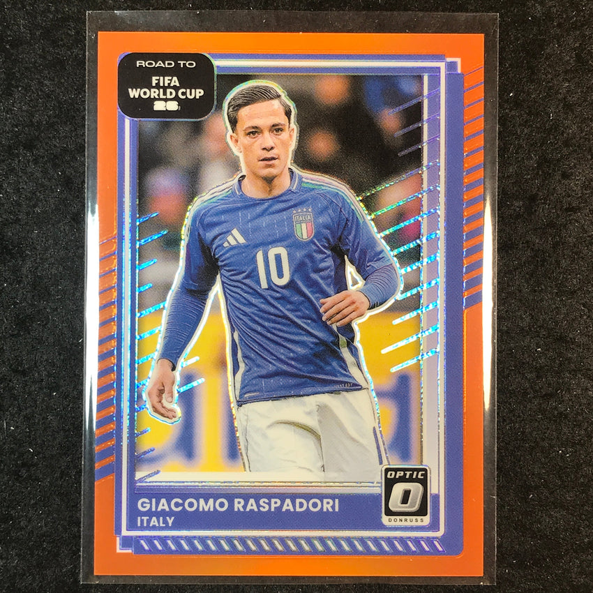 2025-26 Donruss Road to FIFA World Cup GIACOMO RASPADORI Optic Orange 61/99 #118
