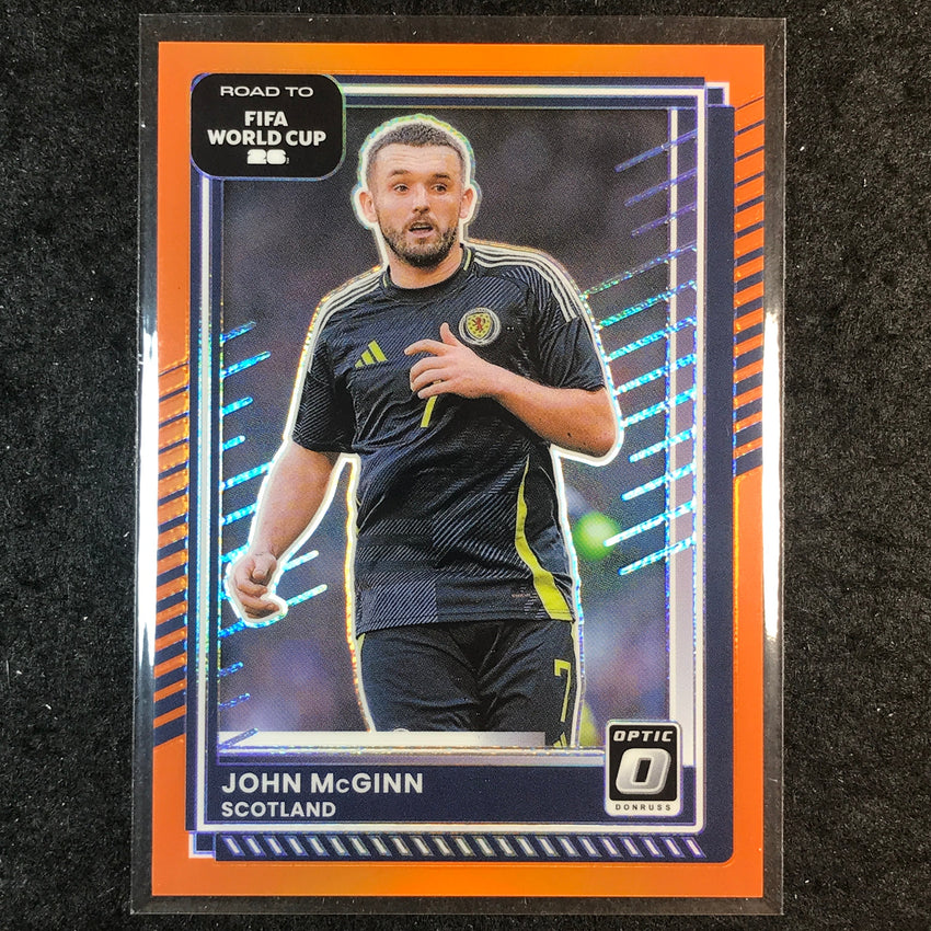 2025-26 Donruss Road to FIFA World Cup JOHN MCGINN Optic Orange 22/99 #133
