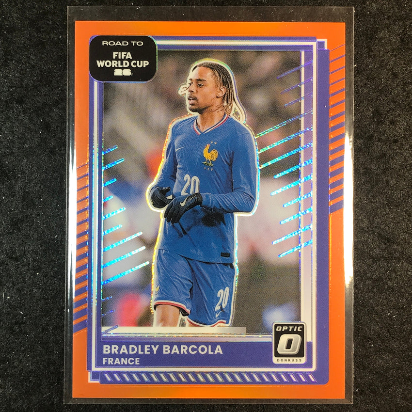 2025-26 Donruss Road to FIFA World Cup BRADLEY BARCOLA Optic Orange 2/99 #135