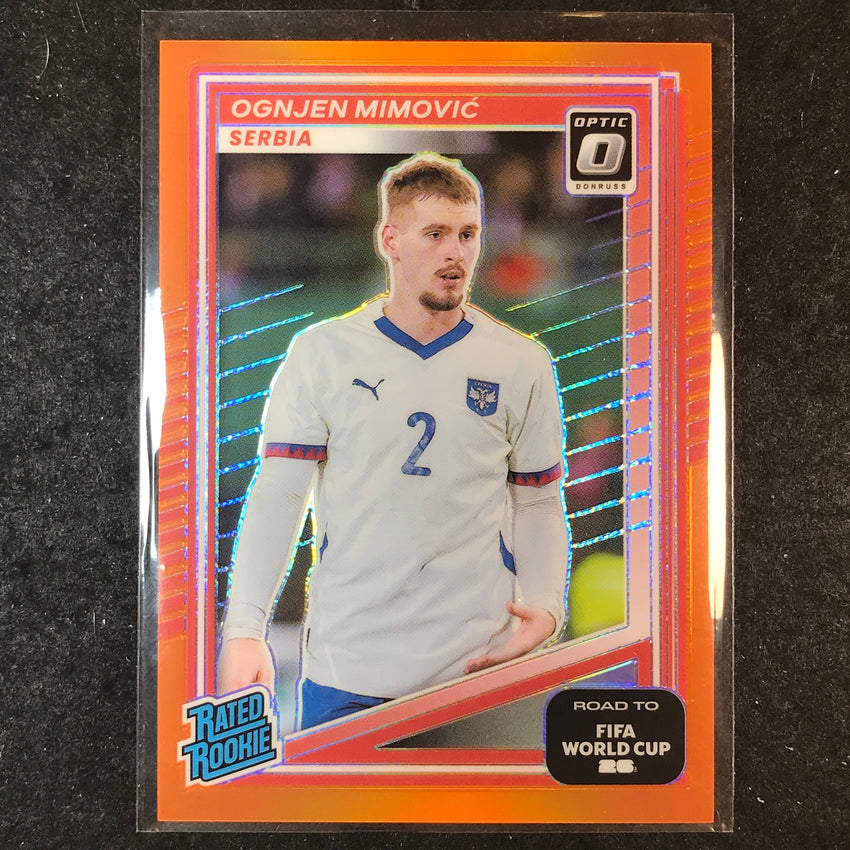 2025-26 Donruss Road to World Cup OGNJEN MIMOVIC Rated Rookie Optic Orange 91/99