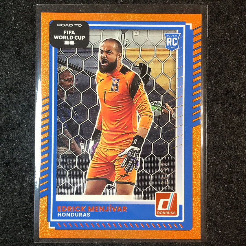 2025-26 Donruss Road to World Cup EDRICK MENJIVAR Rookie Base Orange 13/99 #106