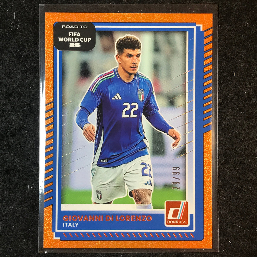 2025-26 Donruss Road to World Cup GIOVANNI DI LORENZO Base Orange 29/99 #117